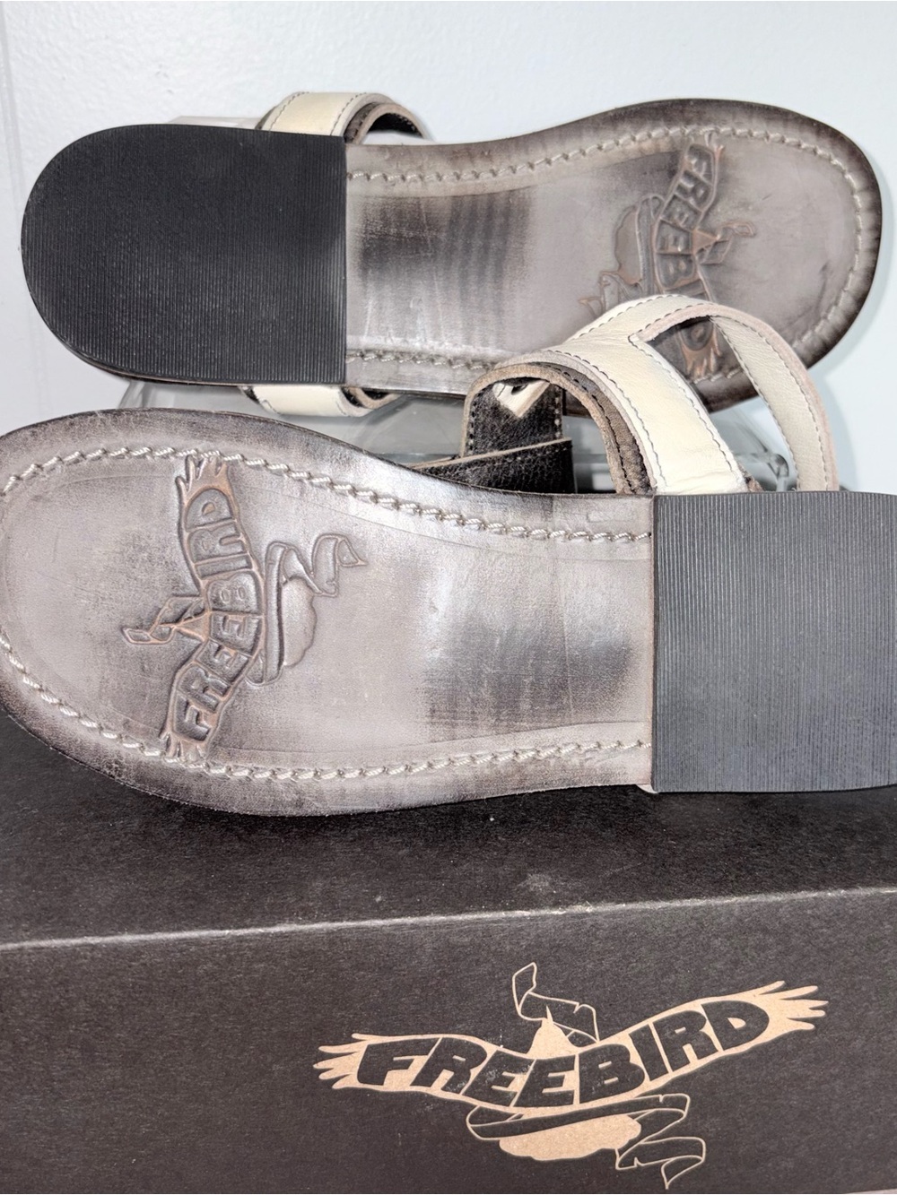 Freebird Sorrento Black Multi Leather Sandals Size 8 Handmade Boho - Picture 7 of 8